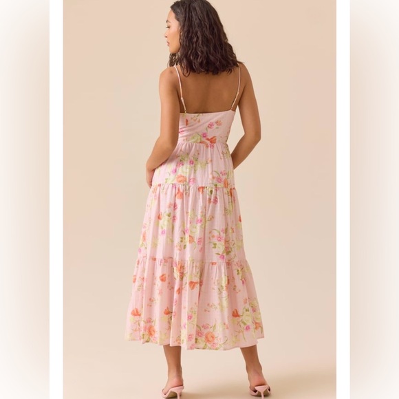 Altar’d State Shelley Floral Midi Maxi Dress Pink NWT Size Small - Picture 3 of 6